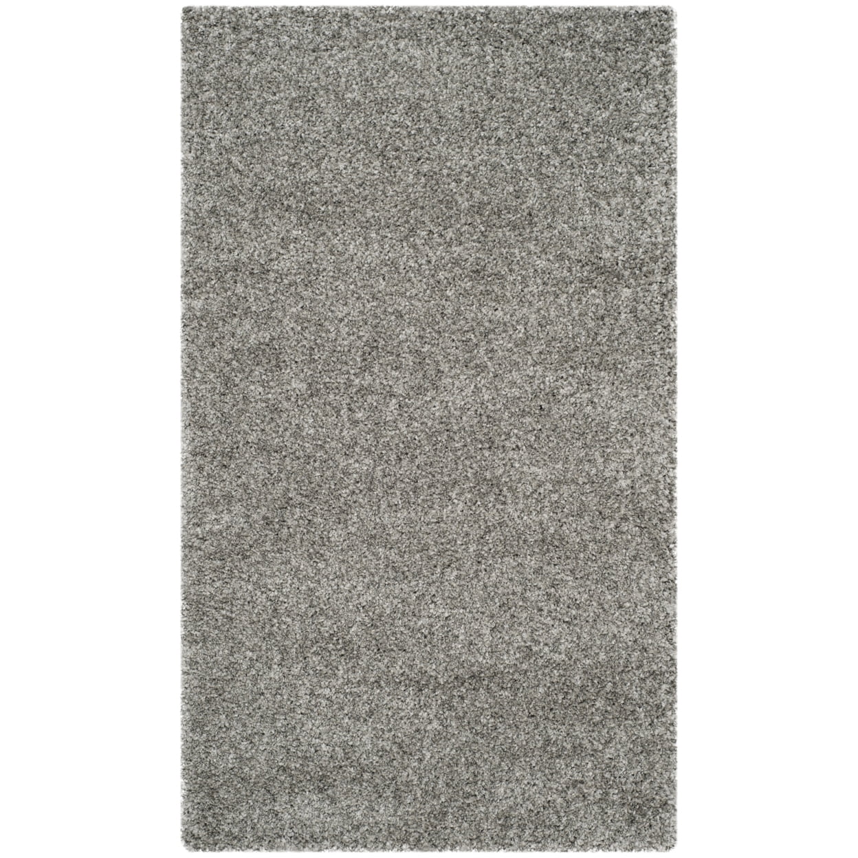 Santa Monica Silver Shag Synthetic Area Rug 3' x 5'