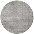 thumbnail image 1 of SAFAVIEH Santa Monica Chelsey Solid Shag Area Rug, Silver, 6'7" x 6'7" Round, 1 of 8
