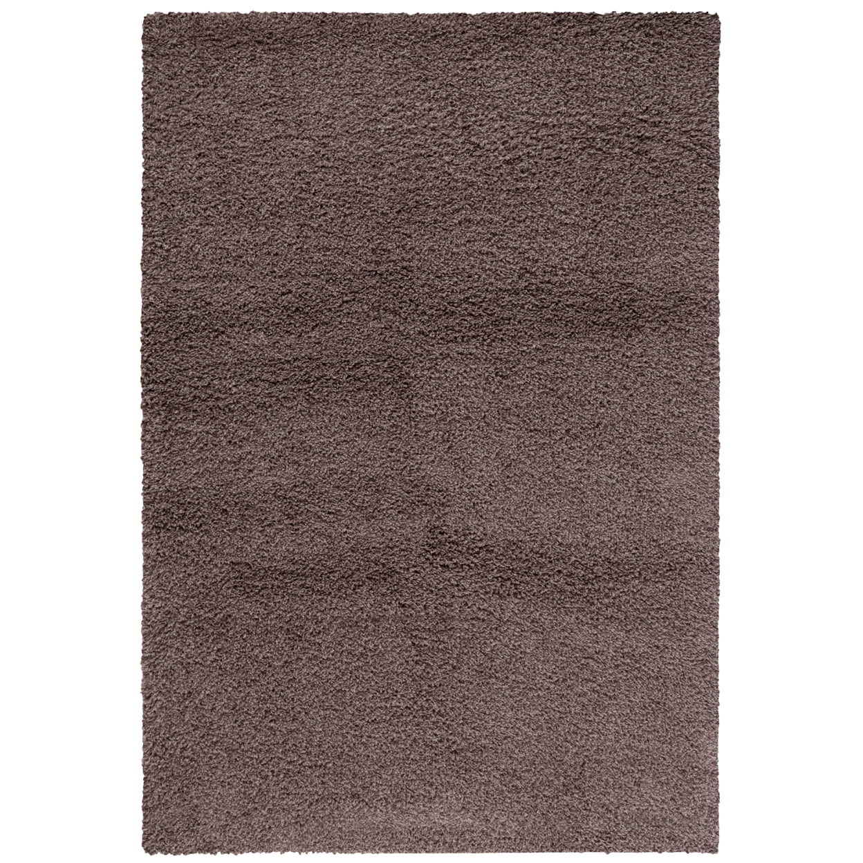 Taupe Round Shag Synthetic Area Rug