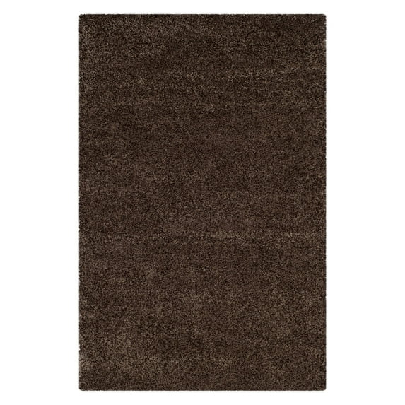 SAFAVIEH Santa Monica Chelsey Solid Shag Runner Rug, Mushroom, 2'3" x 11'