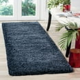 thumbnail image 1 of SAFAVIEH Santa Monica Chelsey Solid Shag Runner Rug, Navy, 2'3" x 11', 1 of 5