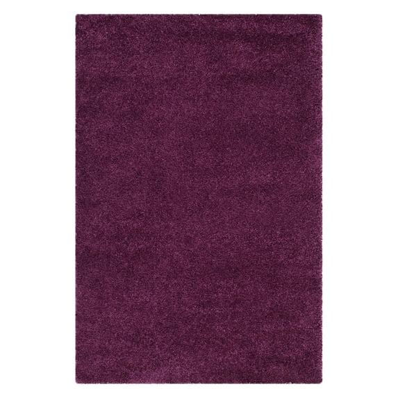 SAFAVIEH Santa Monica Chelsey Solid Shag Runner Rug, Purple, 2'3" x 11'