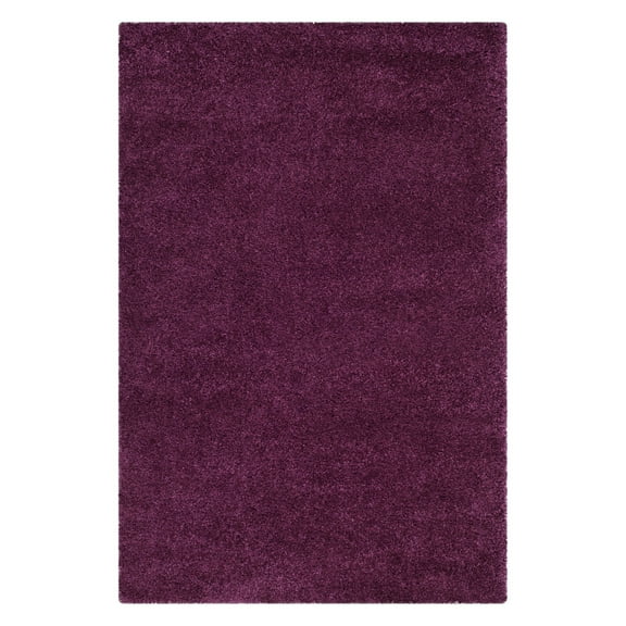 SAFAVIEH Santa Monica Chelsey Solid Shag Runner Rug, Purple, 2'3" x 7'