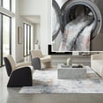 thumbnail image 1 of SAFAVIEH Santa Monica Franklin Abstract Polyester Area Rug, Ivory/Green, 4' x 6', 1 of 13