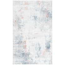 SAFAVIEH Santa Monica Franklin Abstract Polyester Area Rug, Ivory/Green, 8' x 10'