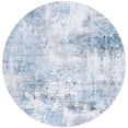 thumbnail image 1 of SAFAVIEH Santa Monica Norbert Abstract Polyester Area Rug, Ivory/Blue, 6' x 6' Round, 1 of 7