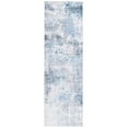 thumbnail image 1 of SAFAVIEH Santa Monica Norbert Abstract Polyester Runner Rug, Ivory/Blue, 2'6" x 8', 1 of 7