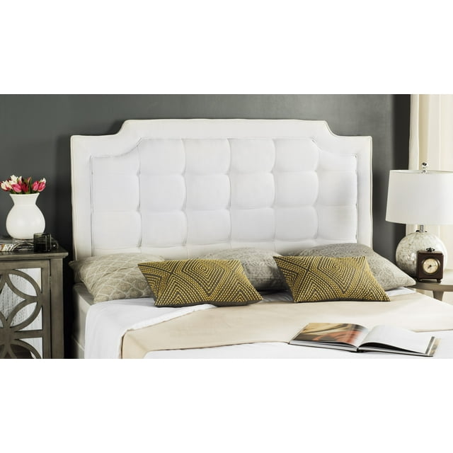 SAFAVIEH Sapphire Modern Glam Tufted Headboard, Queen, Cream