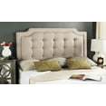 thumbnail image 1 of SAFAVIEH Sapphire Modern Glam Tufted Headboard, Queen, Taupe, 1 of 3