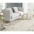 thumbnail image 1 of SAFAVIEH Sarah Modern Tufted Settee Loveseat with Pillows, Grey, 1 of 7