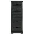 thumbnail image 1 of SAFAVIEH Sarina Solid Rustic 5 Drawer Cabinet, Distressed Black, 1 of 5