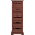 thumbnail image 1 of SAFAVIEH Sarina Solid Rustic 5 Drawer Cabinet, Red, 1 of 5