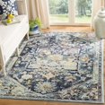thumbnail image 1 of SAFAVIEH Savannah Dafina Faded Transitional Polyester Area Rug, Navy/Cream, 4' x 6', 1 of 6