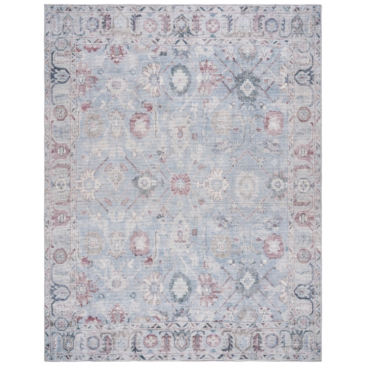 Elegant Sage & Beige Hand-Tufted Wool Area Rug, 8' x 10'