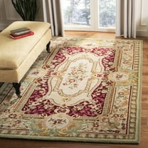 SAFAVIEH Savonnerie SAV114Q Handmade Red / Ivory Rug