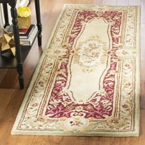 SAFAVIEH Savonnerie SAV114Q Handmade Red / Ivory Rug