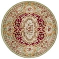 thumbnail image 1 of SAFAVIEH Savonnerie Jimmy Bordered Area Rug, Red/Ivory, 6' x 6' Round, 1 of 8