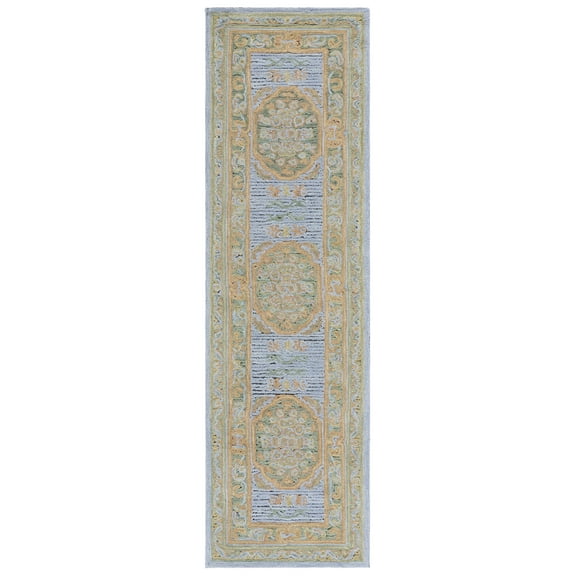 SAFAVIEH Savonnerie Xavior Oriental Runner Rug, Pink/Gold, 2'3" x 8'