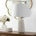 thumbnail image 1 of SAFAVIEH Sawyer 24 in. Textured Ceramic Table Lamp, Ivory, 1 of 4