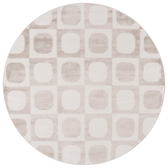 SAFAVIEH Saylor Aras Geometric Area Rug, Beige/Ivory, 6'3" x 6'3" Round