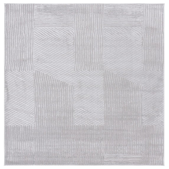 SAFAVIEH Saylor Cami Geometric Area Rug, Grey, 6'3" x 6'3" Square