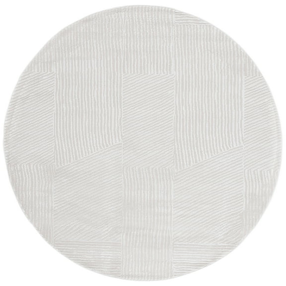SAFAVIEH Saylor Cami Geometric Area Rug, Ivory, 6'3" x 6'3" Round