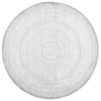 SAFAVIEH Saylor Denzel Geometric Area Rug, Grey/Ivory, 6'3" x 6'3" Round