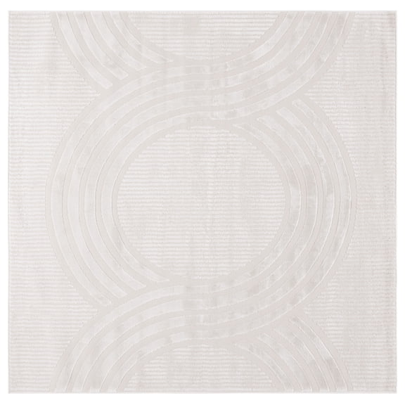 SAFAVIEH Saylor Forrester Geometric Area Rug, Ivory, 6'3" x 6'3" Square