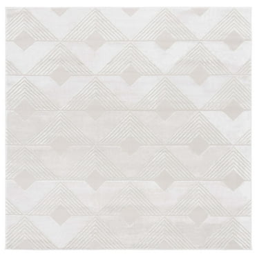 SAFAVIEH Saylor Kajus Geometric Area Rug, Ivory, 6'3" x 6'3" Square