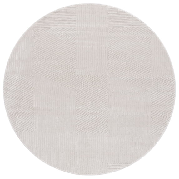 SAFAVIEH Saylor Olga Geometric Area Rug, Ivory, 6'3" x 6'3" Round