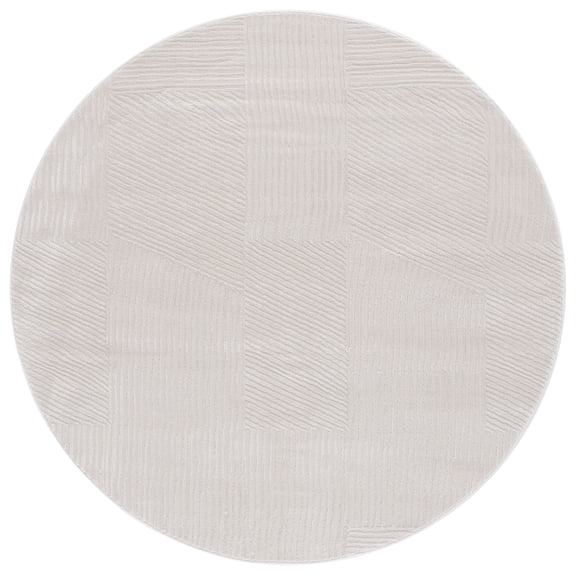 SAFAVIEH Saylor Olga Geometric Area Rug, Ivory, 6'3" x 6'3" Round