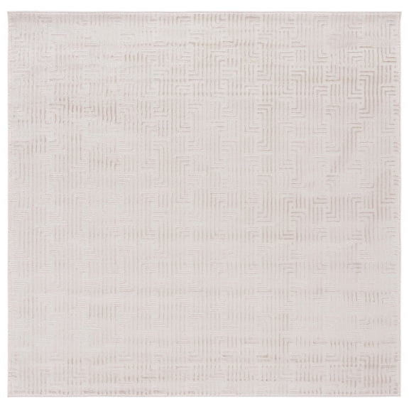 SAFAVIEH Saylor Stephanie Geometric Area Rug, Beige/Ivory, 6'3" x 6'3" Square