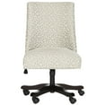 thumbnail image 1 of SAFAVIEH Scarlet Upholstered Cushioned Desk Chair with Caster, Grey, 1 of 7