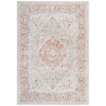 SAFAVIEH Scarlett Clara Medallion Area Rug, Beige/Ivory Rust, 8' x 10'