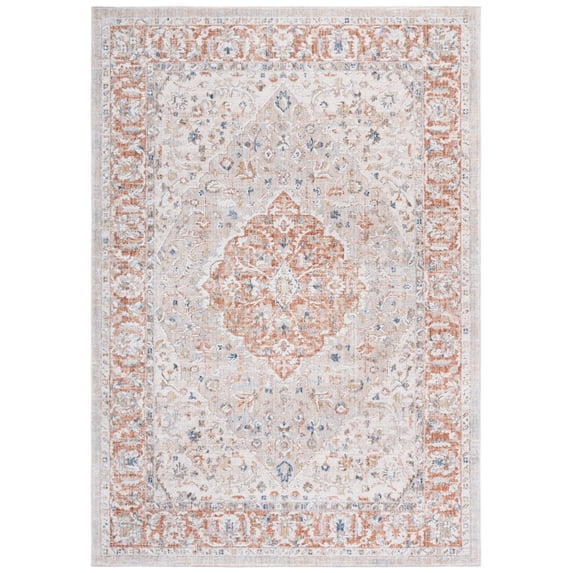 SAFAVIEH Scarlett Clara Medallion Area Rug, Beige/Ivory Rust, 9' x 12'