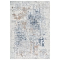 SAFAVIEH Scarlett Heathe Distressed Area Rug, Blue/Ivory Beige, 8' x 10'