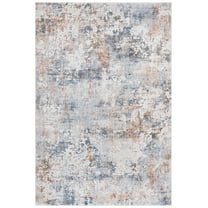 SAFAVIEH Scarlett Ivonette Distressed Area Rug, Blue/Ivory Rust, 8' x 10'