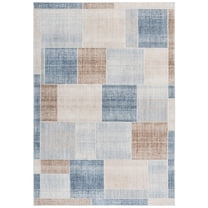 SAFAVIEH Scarlett Ramona Geometric Area Rug, Beige/Blue Brown, 8' x 10'
