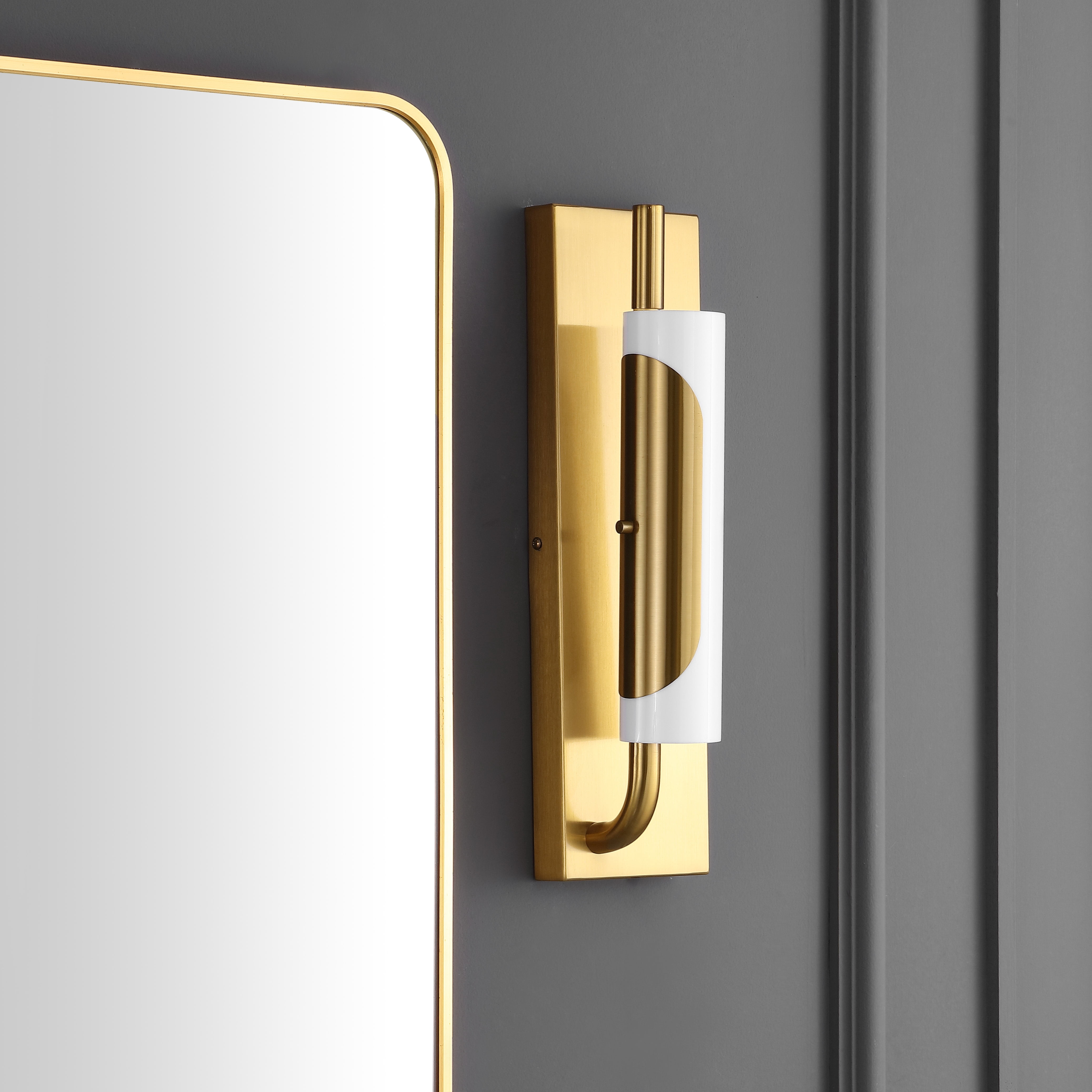 Safavieh Momo 4.5" Mid-Century Acrylic Sconces, Gold