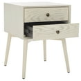 thumbnail image 1 of SAFAVIEH Scully 2 Drawer Nightstand, White Washed/Antique Gold, 1 of 14