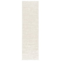 SAFAVIEH Seattle Adalyn Abstract Shag Runner Rug, Ivory, 2'3" x 8'