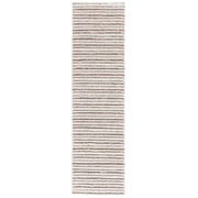 SAFAVIEH Seattle Maynerd Striped Shag Runner Rug, Grey/Beige, 2'3" x 8'