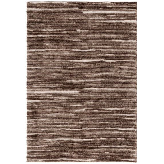 SAFAVIEH Seattle Pavel Abstract Shag Area Rug, Brown/Ivory, 9' x 12'