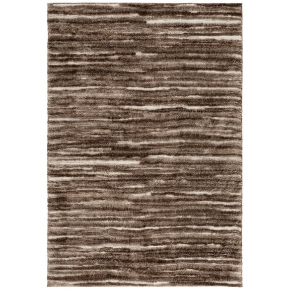 SAFAVIEH Seattle Pavel Abstract Shag Area Rug, Brown/Ivory, 9' x 12'