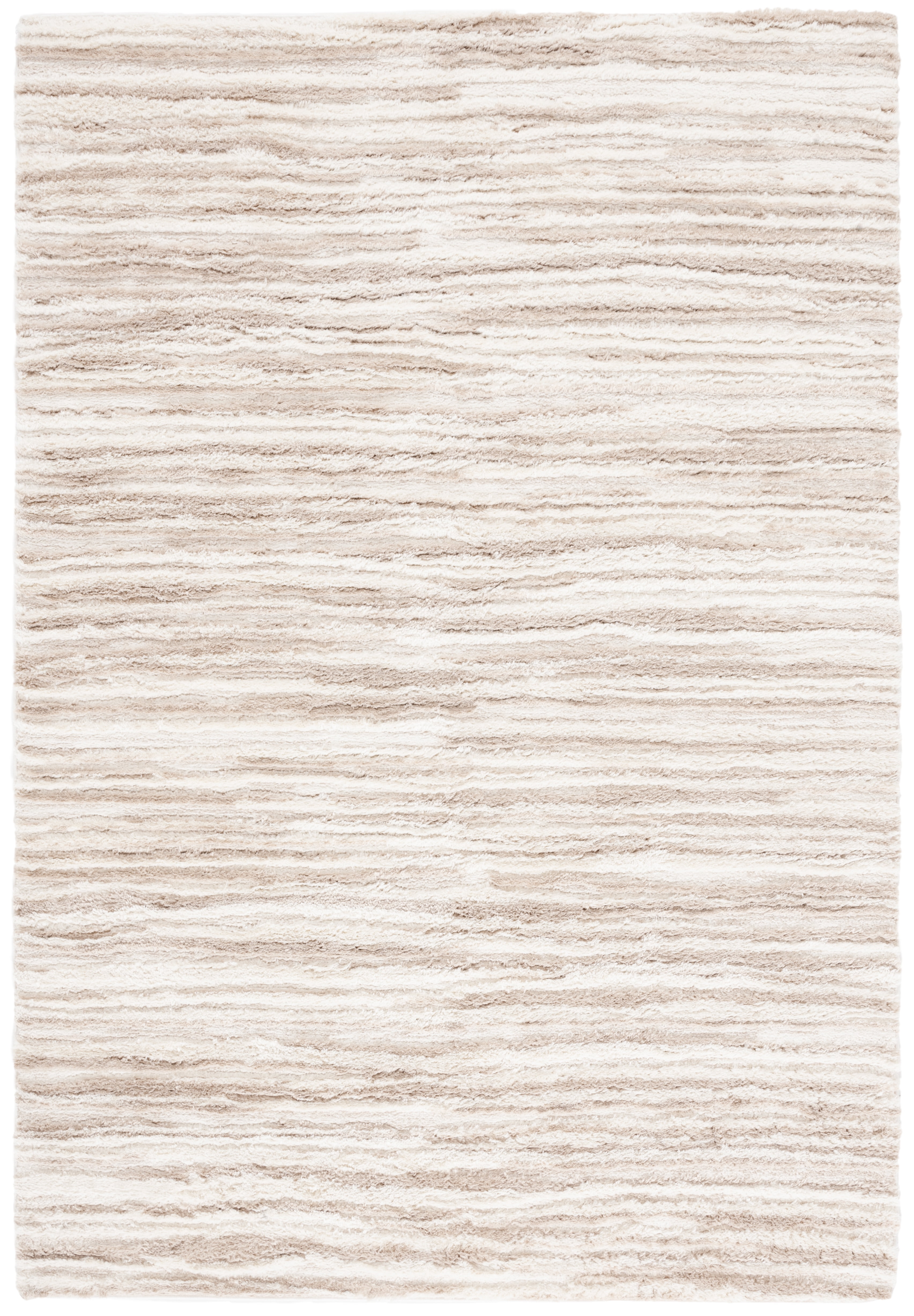 SAFAVIEH Seattle Pavel Abstract Shag Area Rug, Ivory/Beige, 4' x 6'