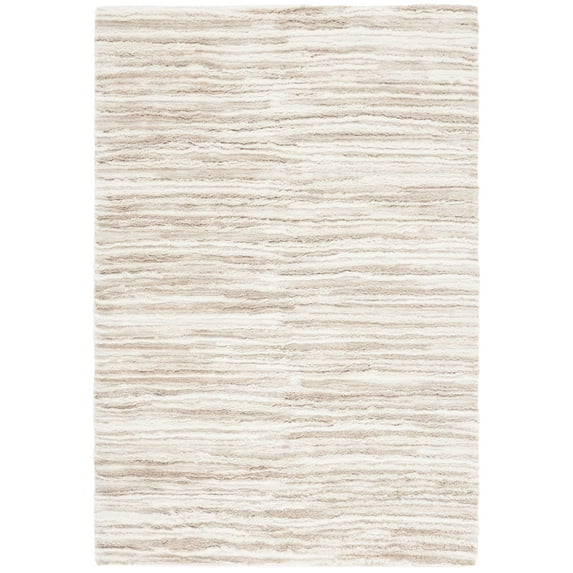 SAFAVIEH Seattle Pavel Abstract Shag Area Rug, Ivory/Beige, 8' x 10'
