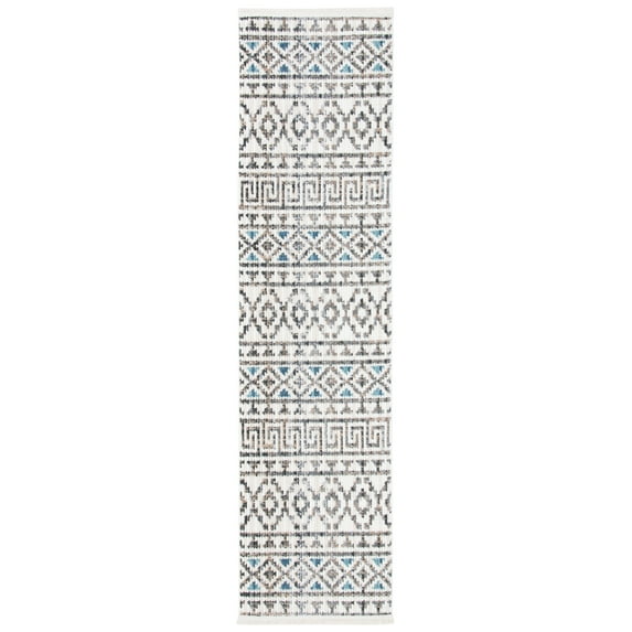 SAFAVIEH Sedona Brendanus Southwestern Runner Rug, Ivory/Grey, 2'4" x 11'