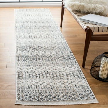 SAFAVIEH Sedona Caitriona Southwestern Runner Rug, Ivory/Grey, 2'4" x 9'