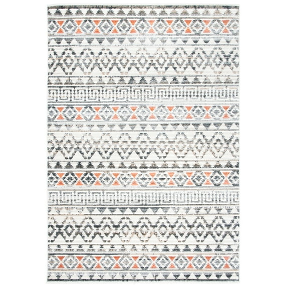 SAFAVIEH Sedona Collection SED883C Ivory / Dark Grey Rug