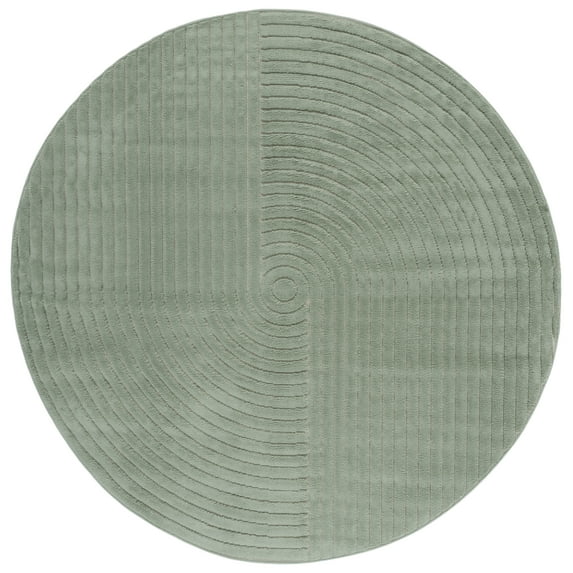 SAFAVIEH Selena Barnes Geometric Area Rug, Green, 6'7" x 6'7" Round